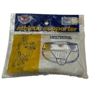 7-23 FLARICO Men's Vintage Athletic Supporter Jock Strap White XS
